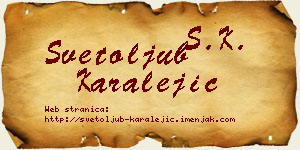 Svetoljub Karalejić vizit kartica